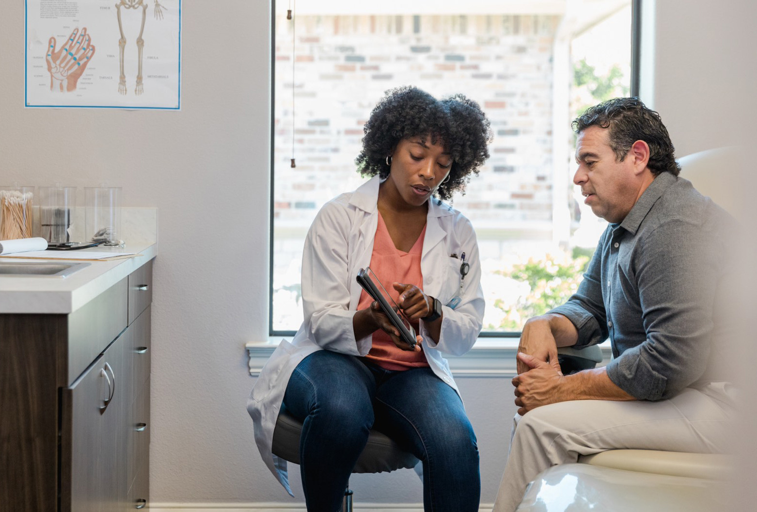 Clinical team reviewing patient information